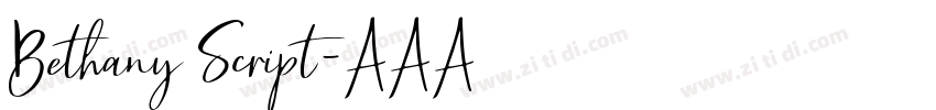 Bethany Script字体转换
